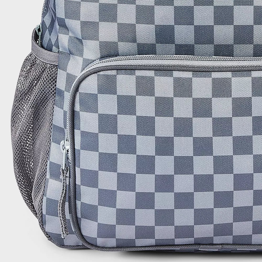 Kids Checker Pattern School Backpack