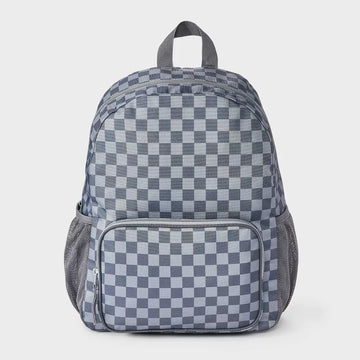 Kids Checker Pattern School Backpack